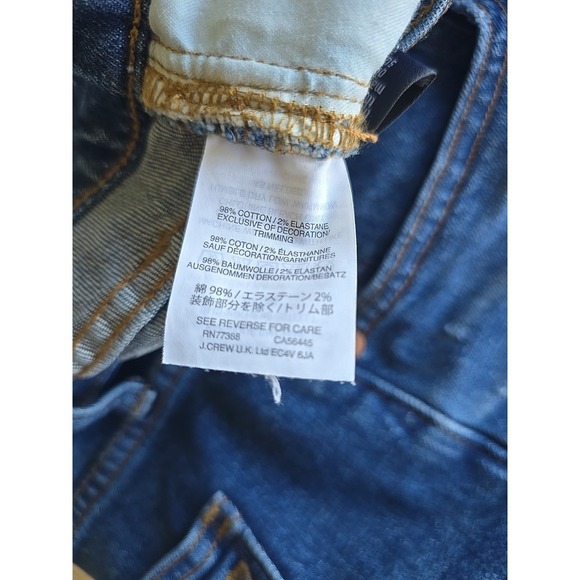 Madewell High-Rise Denim Shorts in Glenoaks Wash Rough Hem Cutoff Size 27 - Picture 8 of 16